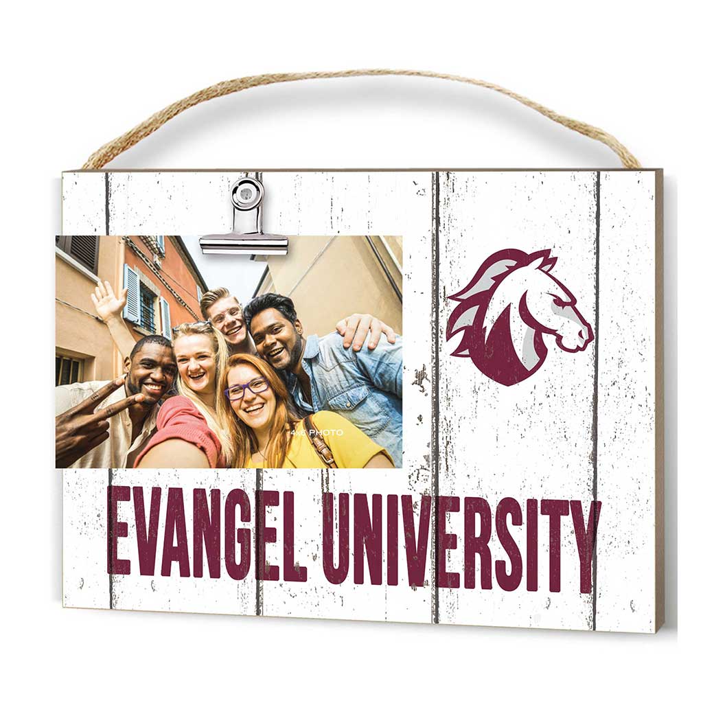 Clip It Weathered Logo Photo Frame Evangel University Valor