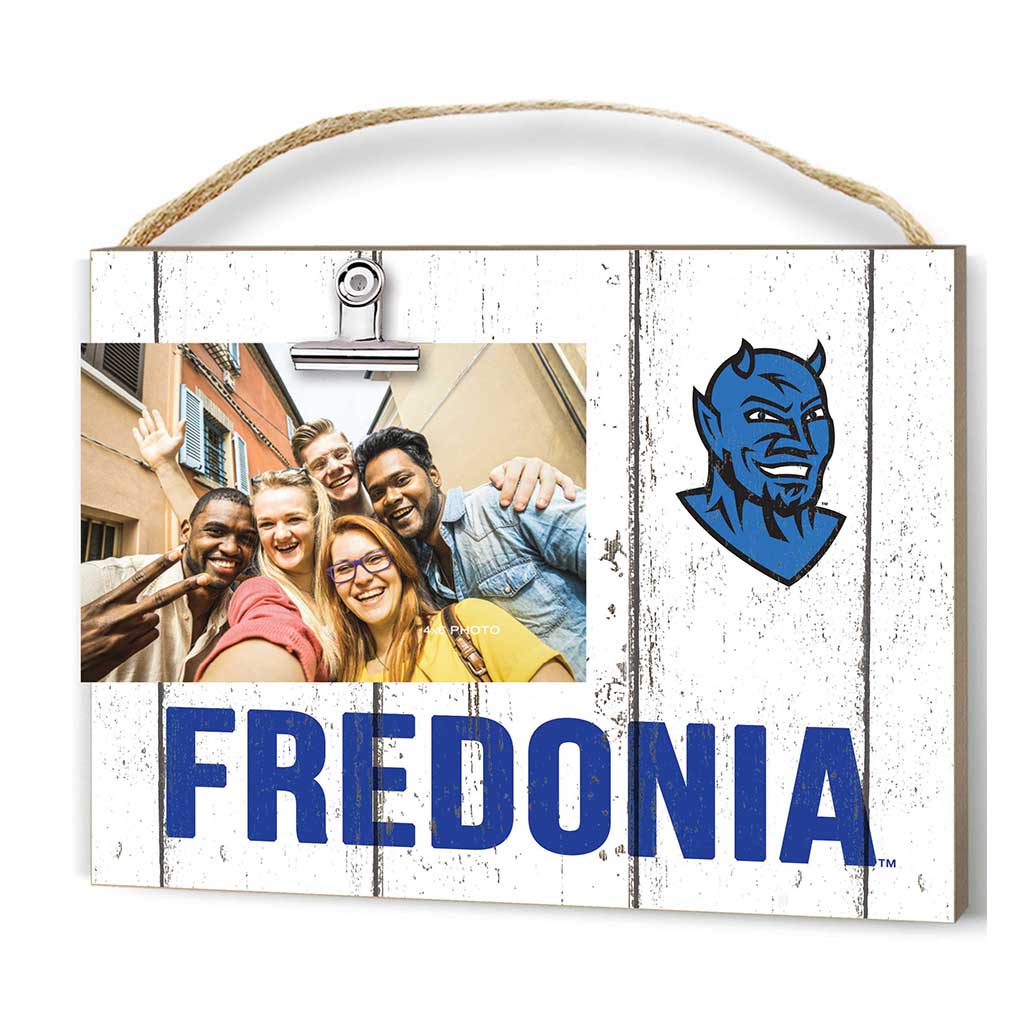Clip It Weathered Logo Photo Frame SUNY Fredonia Blue Devils