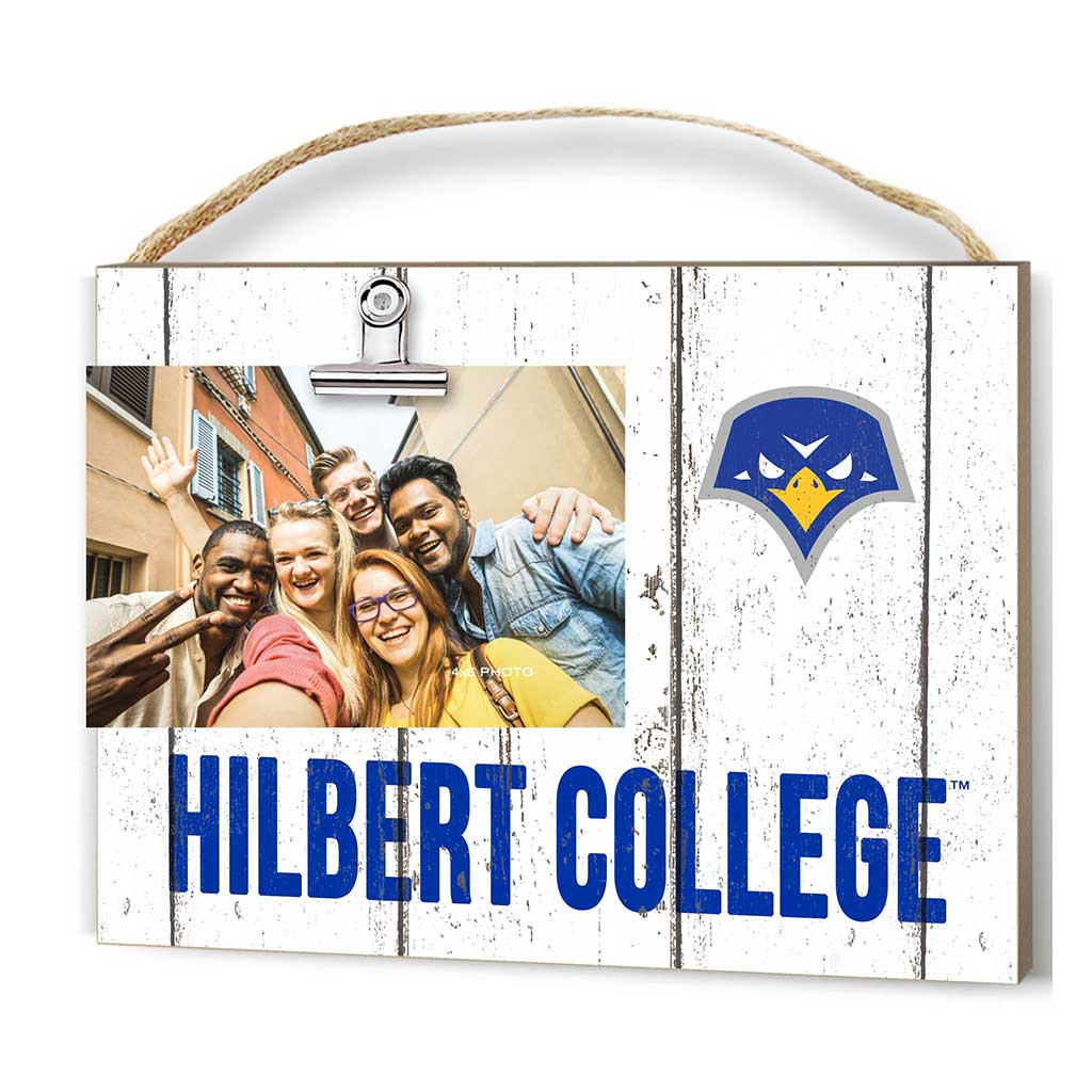 Clip It Weathered Logo Photo Frame Hilbert College Hawks