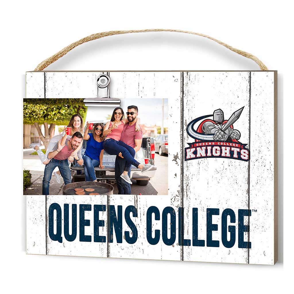 Clip It Weathered Logo Photo Frame Queens College Knights