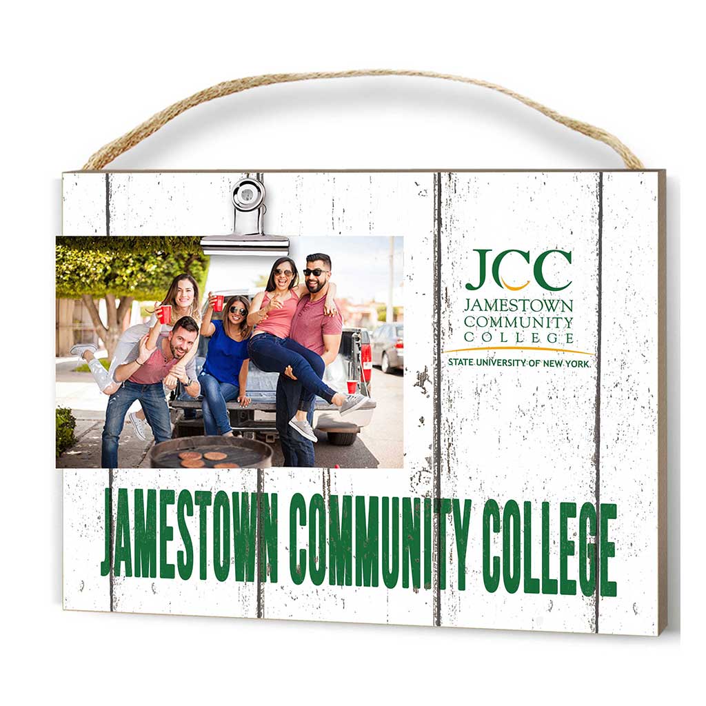 Clip It Weathered Logo Photo Frame Jamestown Community College Jayhawks