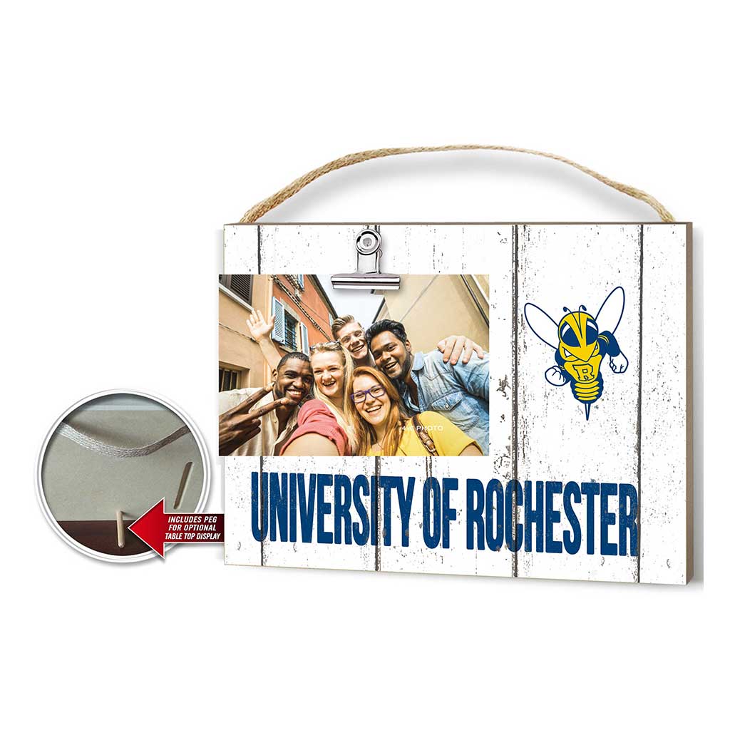 Clip It Weathered Logo Photo Frame University of Rochester Yellowjacket