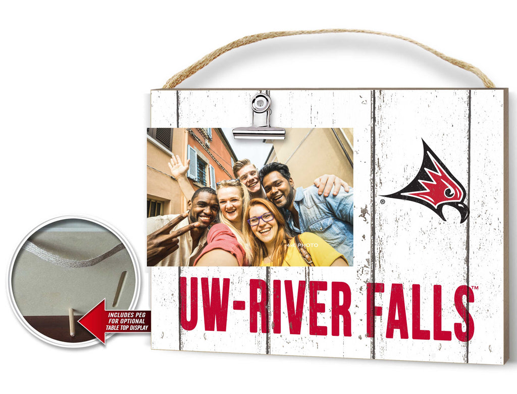 Clip It Weathered Logo Photo Frame Wisconsin - River Falls FALCONS