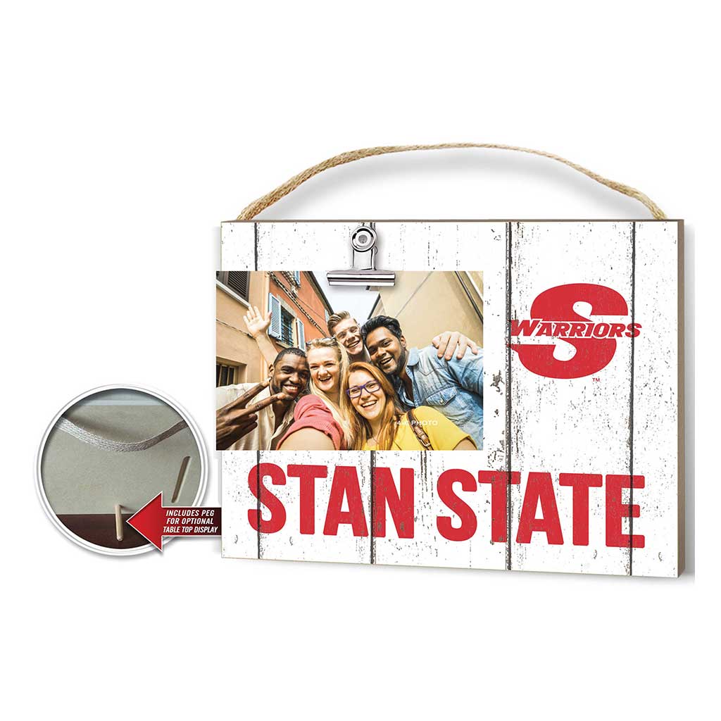 Clip It Weathered Logo Photo Frame California State - Stanislaus WARRIORS