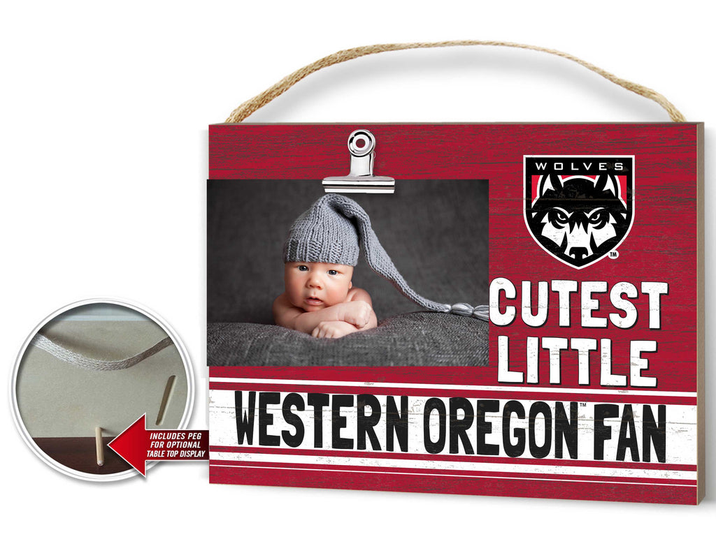 Cutest Little Team Logo Clip Photo Frame Western Oregon Wolves