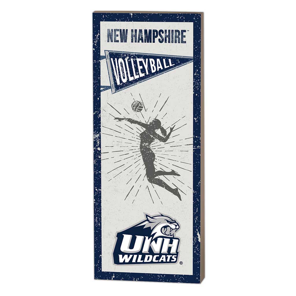 7x18 Vintage Player University of New Hampshire Wildcats Volleyball Women