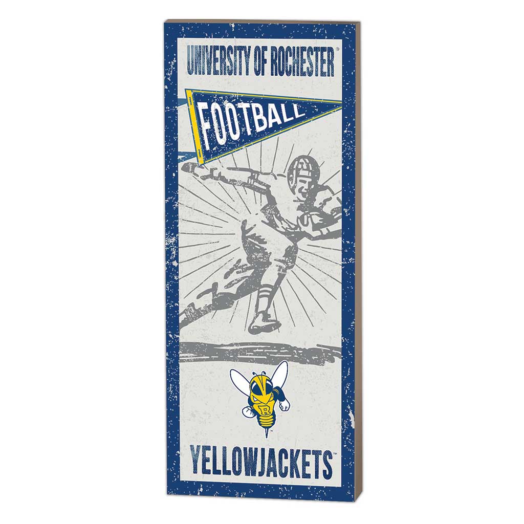 7x18 Vintage Player University of Rochester Yellowjacket
