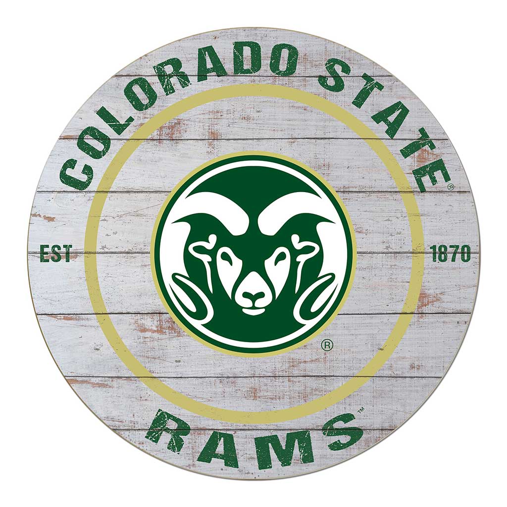 20x20 Weathered Circle Colorado State Ft. Collins Rams