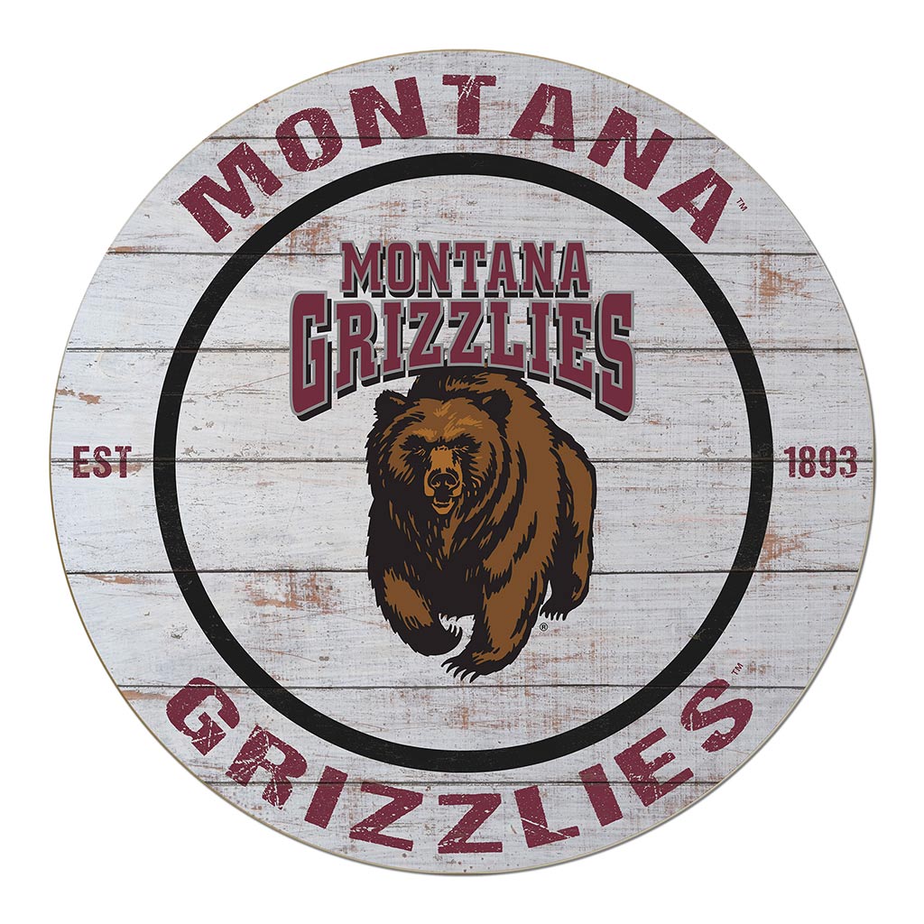 20x20 Weathered Circle Montana Grizzlies