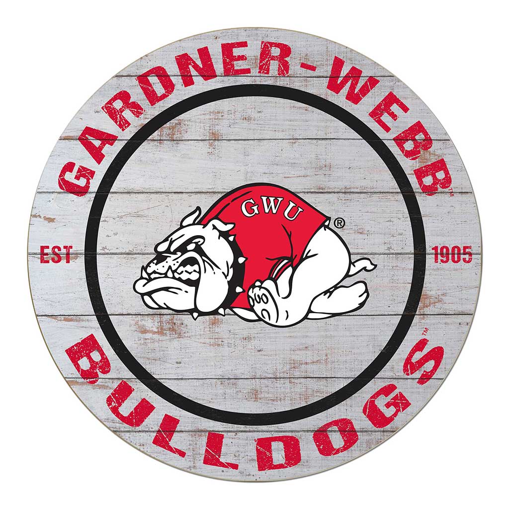 20x20 Weathered Circle Gardner Webb Runnin' Bulldogs