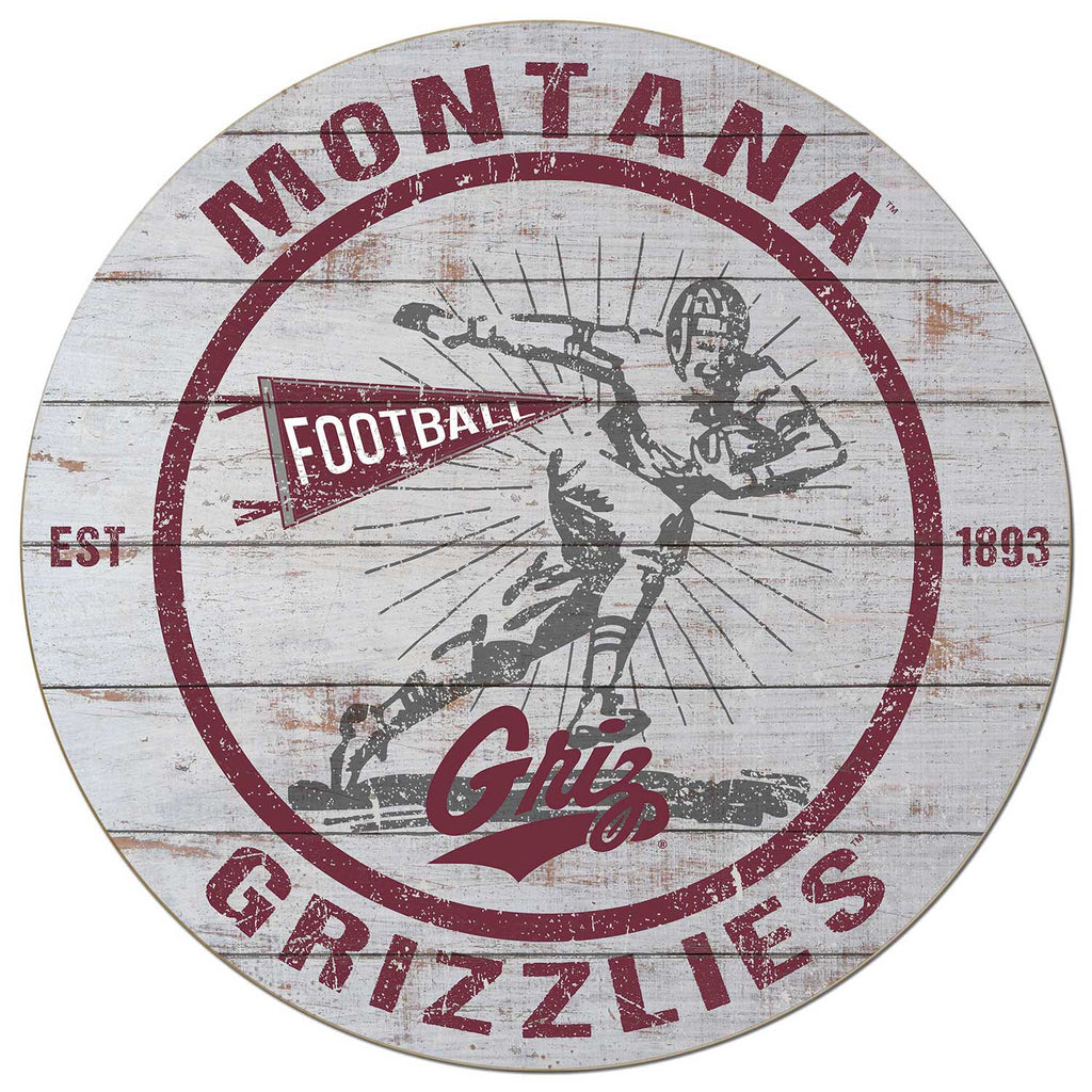 20x20 Throwback Weathered Circle Montana Grizzlies Secondary Logo