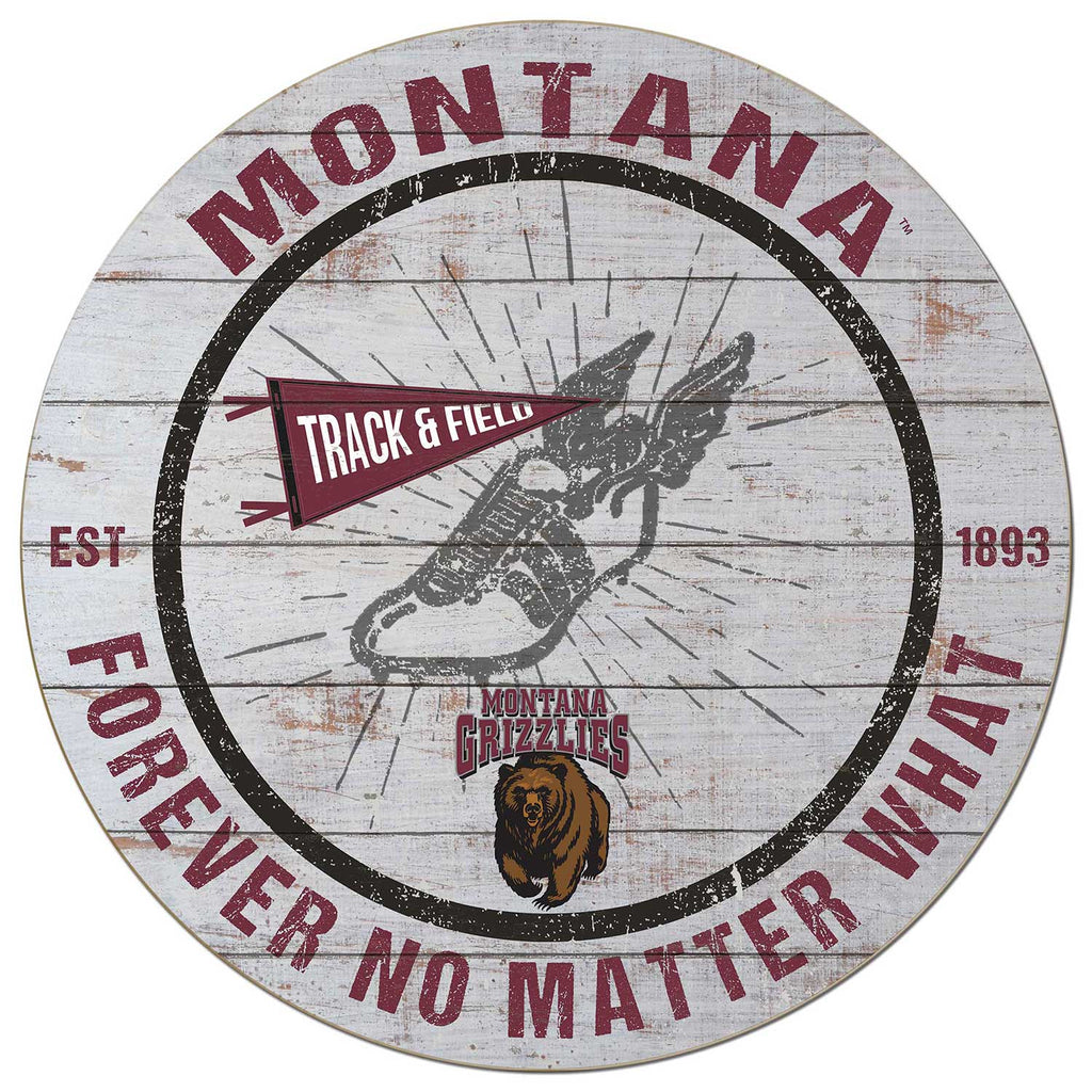 20x20 Throwback Weathered Circle Montana Grizzlies Track