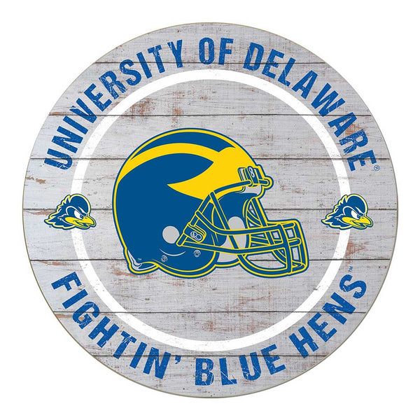 blue hens football helmets 20x20 Weathered Helmet Sign Delaware Fightin Blue Hens – KH SPORTS FAN