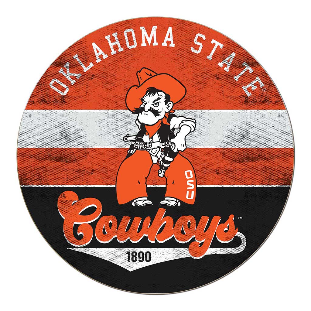 20x20 Circle Retro Multi Color Oklahoma State Cowboys