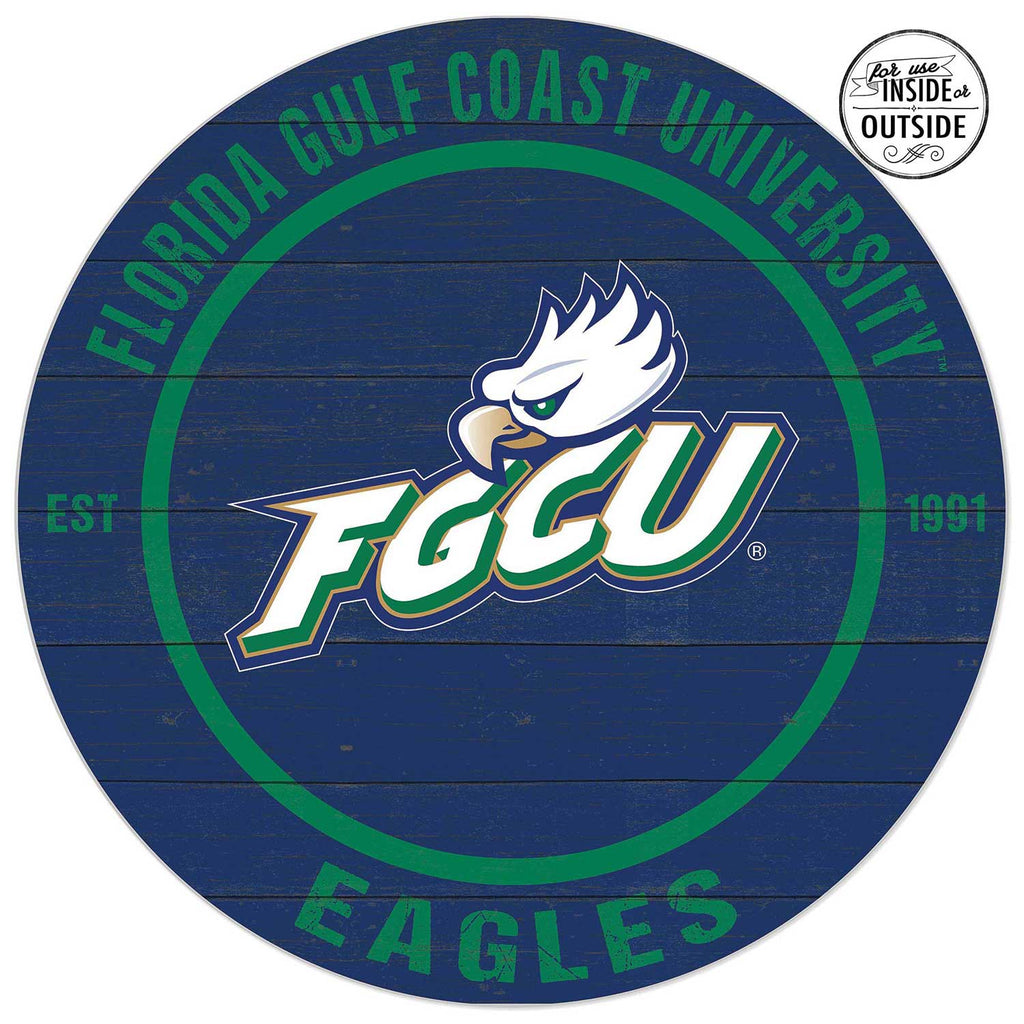 20x20 Indoor Outdoor Colored Circle Florida Gulf Coast Eagles