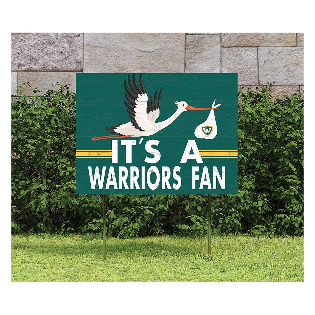 18x24 Lawn Sign Stork Yard Sign It's A Wayne State University Warriors