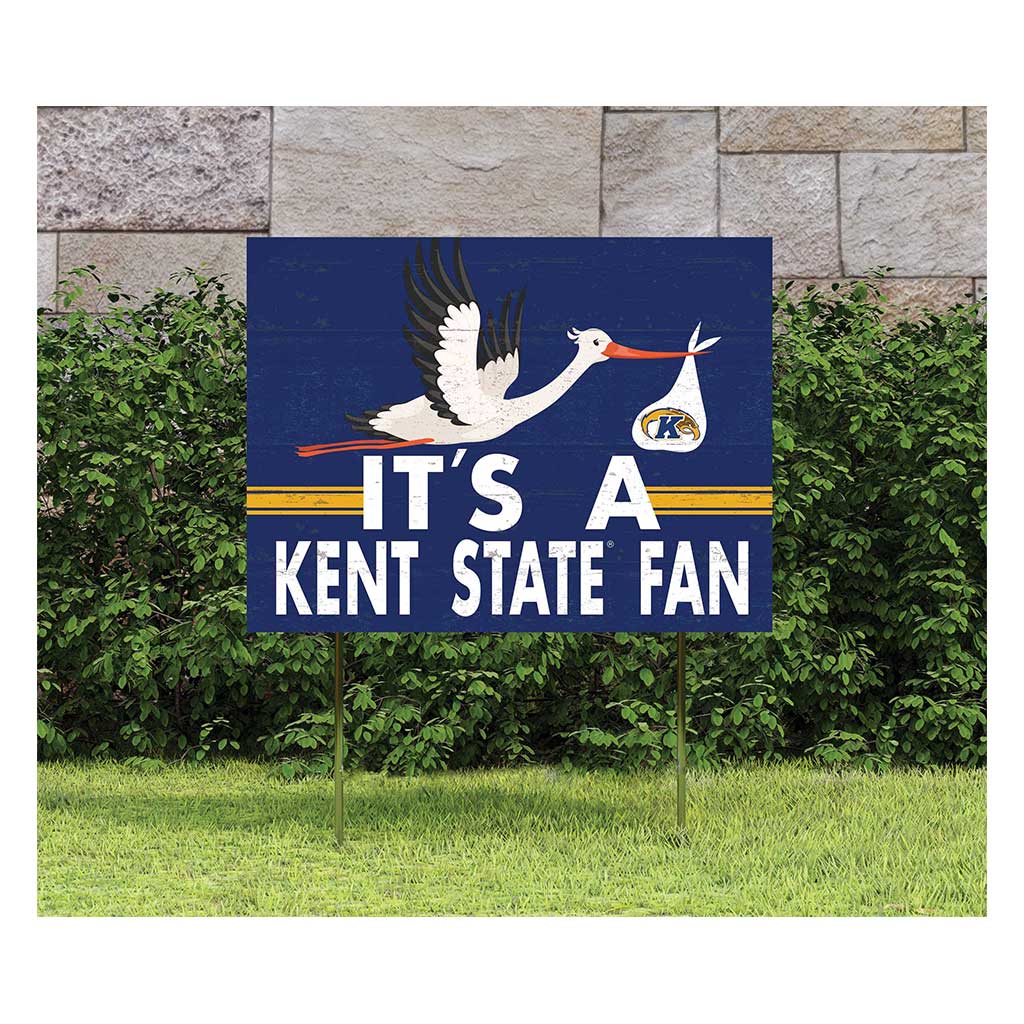 18x24 Lawn Sign Stork Yard Sign It's A Kent State Golden Flashes