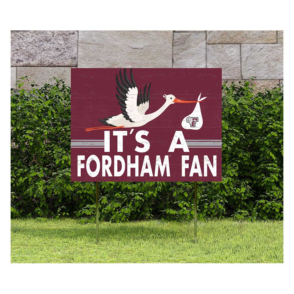 18x24 Lawn Sign Stork Yard Sign It's A Fordham Rams