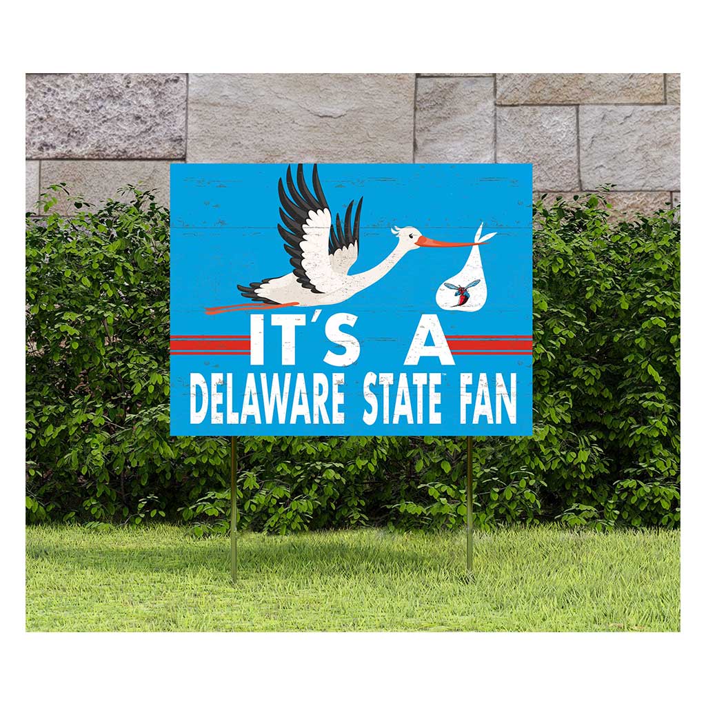 18x24 Lawn Sign Stork Yard Sign It's A Delaware State Hornets