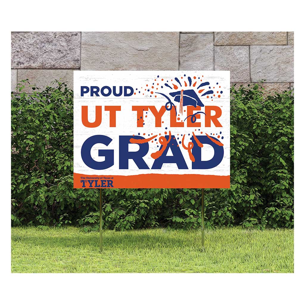 18x24 Lawn Sign Proud Grad With Logo University of Texas at Tyler Patroits