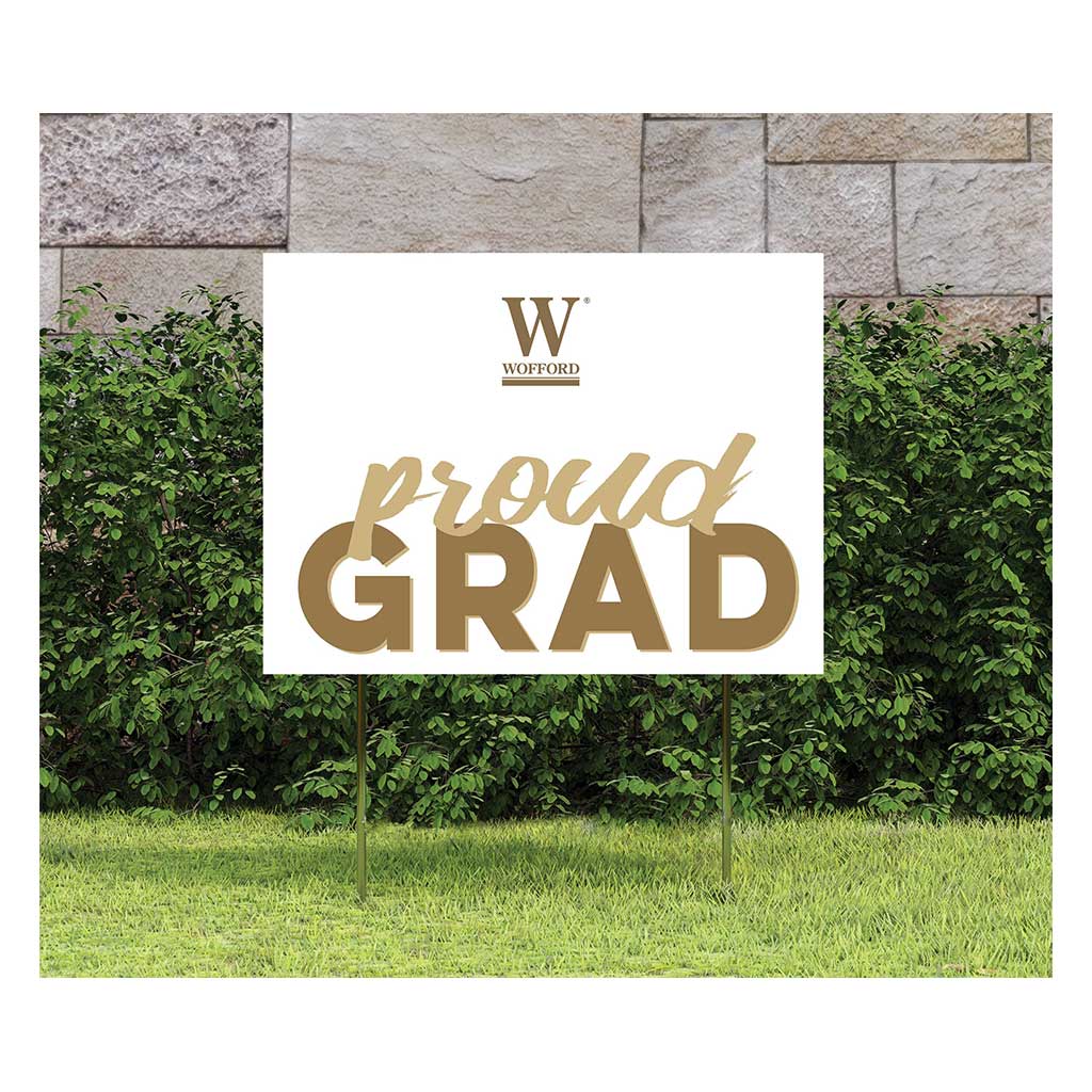 18x24 Lawn Sign Grad with Cap and Confetti Wofford College Terriers
