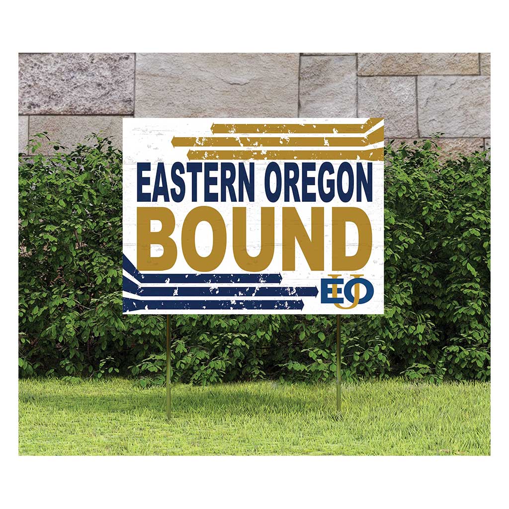 18x24 Lawn Sign Retro School Bound Eastern Oregon University Mountaineers