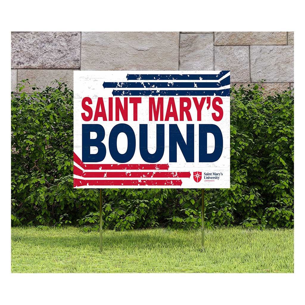 18x24 Lawn Sign Retro School Bound Saint Mary's University of Minnesota Cardinals
