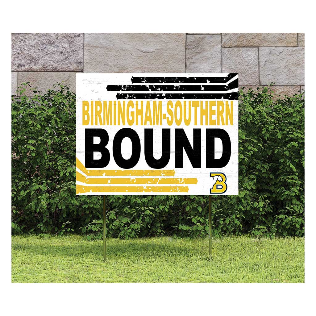 18x24 Lawn Sign Retro School Bound Birmingham Southern College Panthers