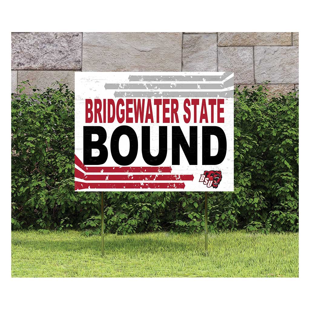 18x24 Lawn Sign Retro School Bound Bridgewater State Bears