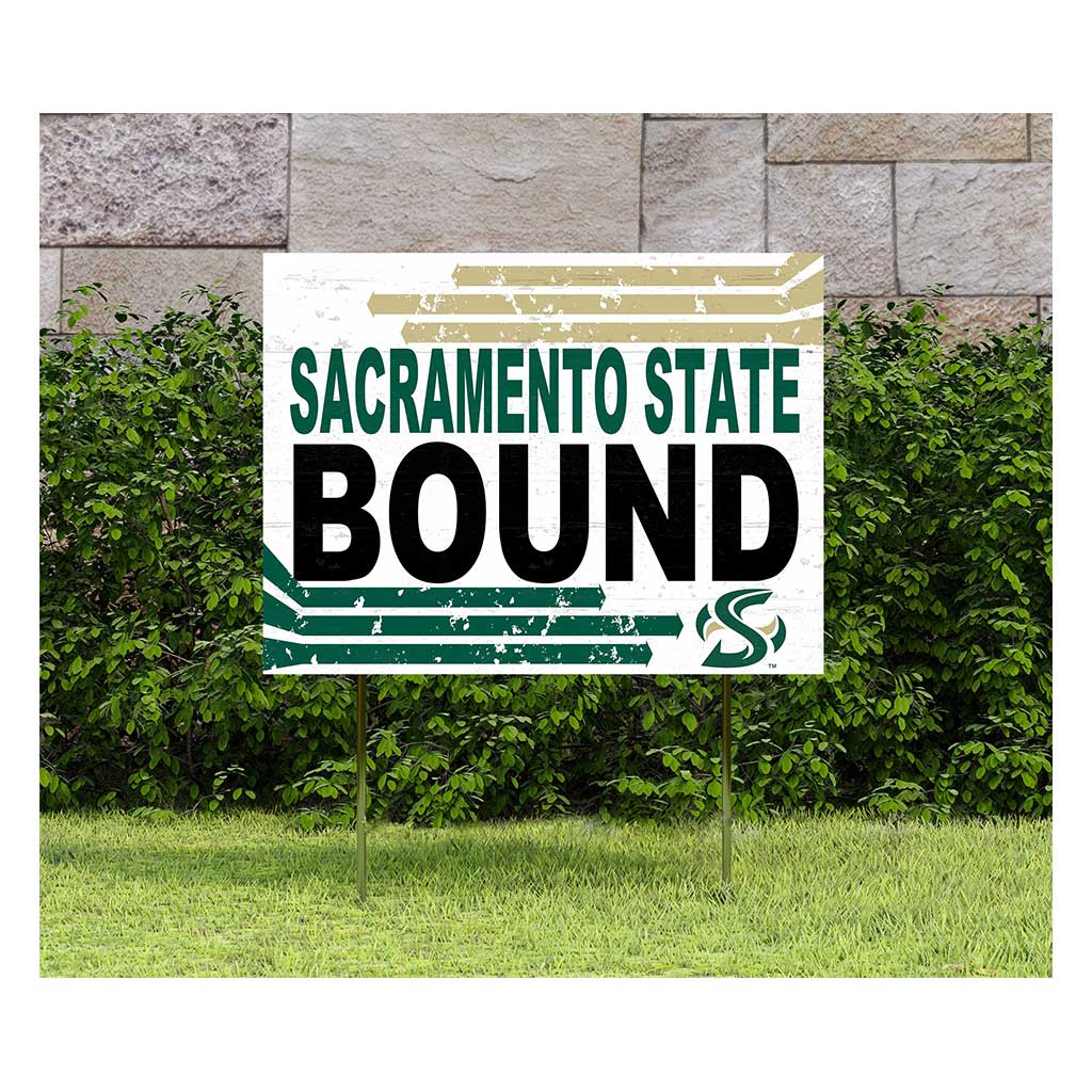 18x24 Lawn Sign Retro School Bound Sacramento State Hornets