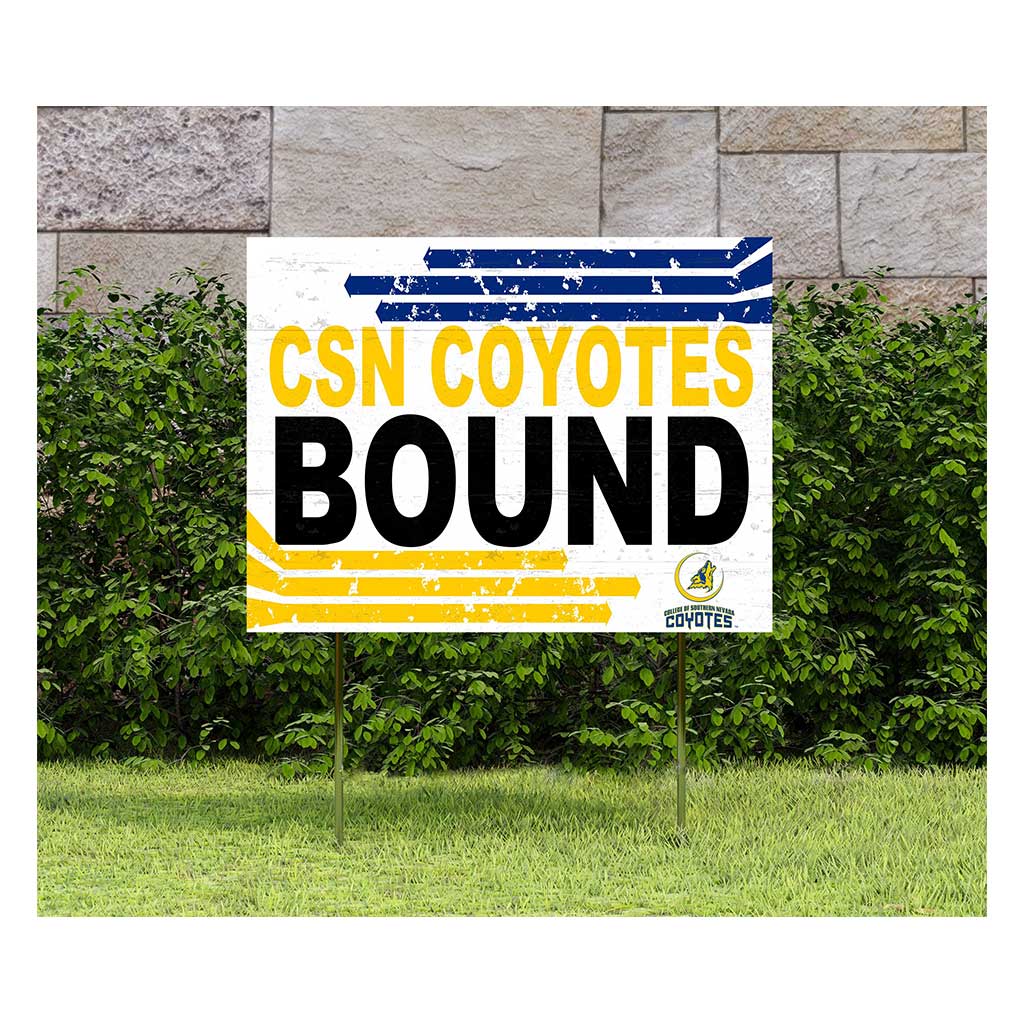 18x24 Lawn Sign Retro School Bound College of Southern Nevada Coyotes