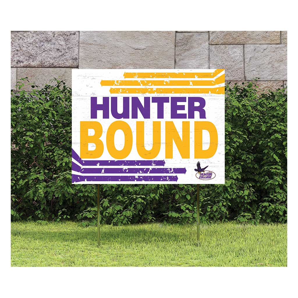 18x24 Lawn Sign Retro School Bound Hunter College Hawks
