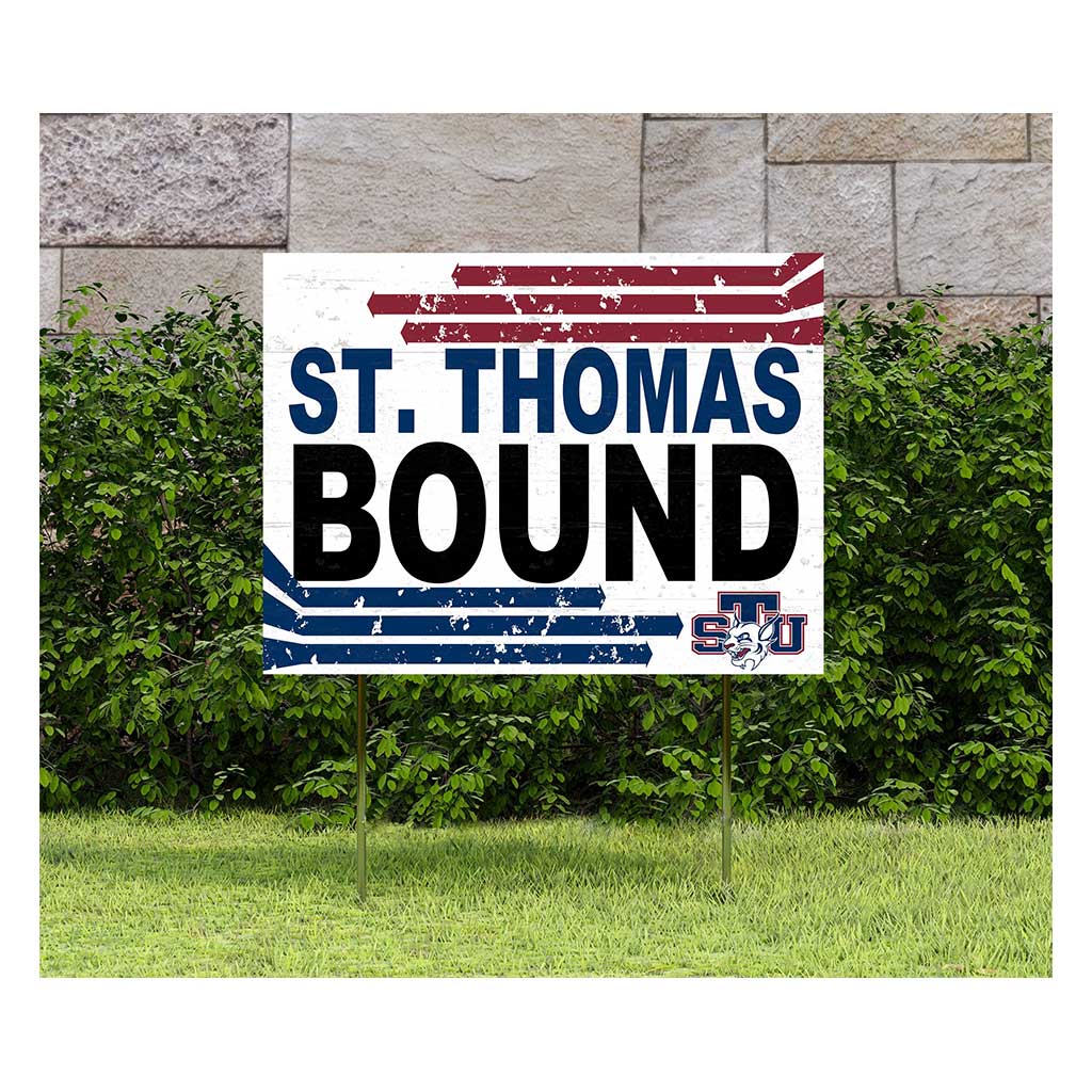 18x24 Lawn Sign Retro School Bound St. Thomas University Bobcats