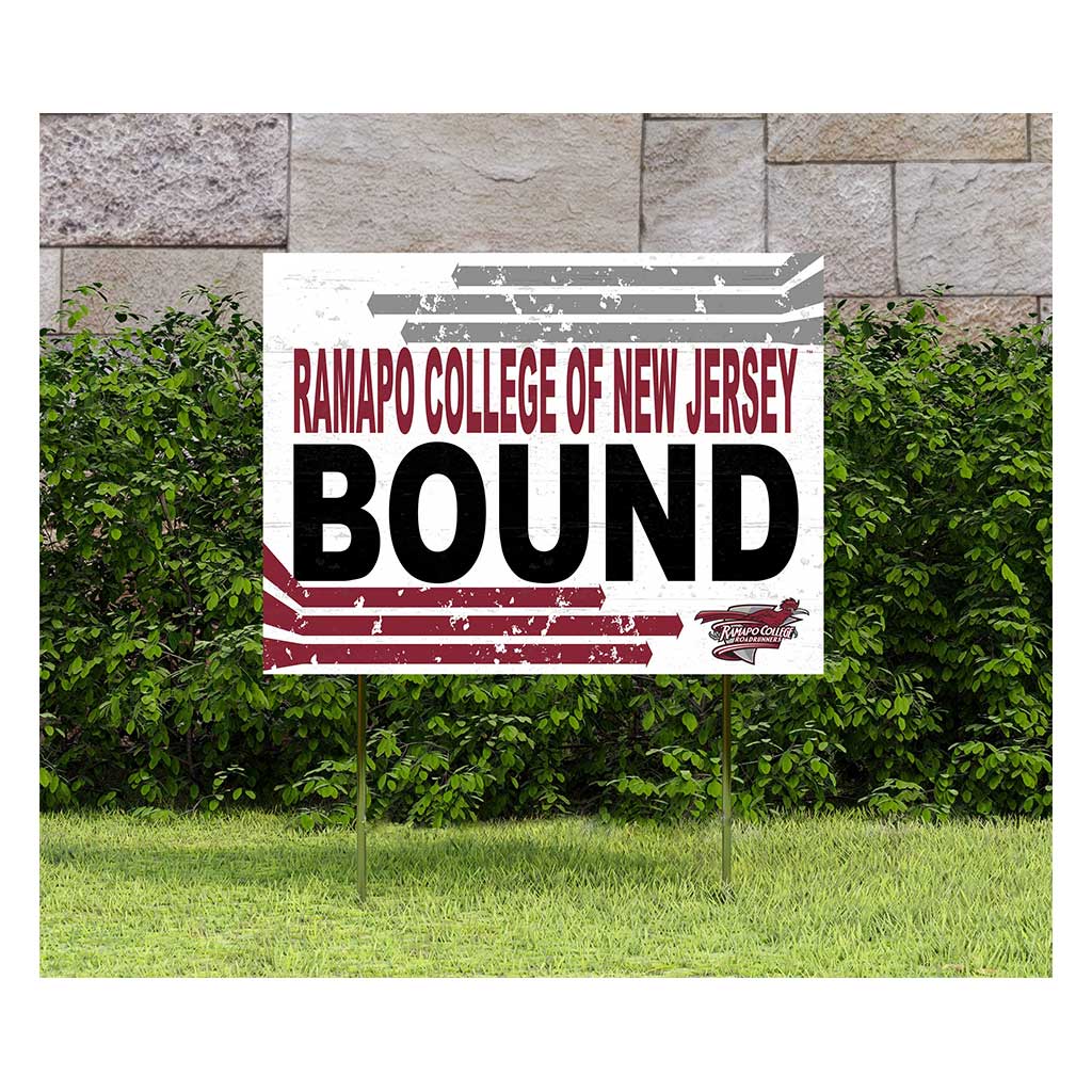18x24 Lawn Sign Retro School Bound Ramapo College of New Jersey Roadrunners