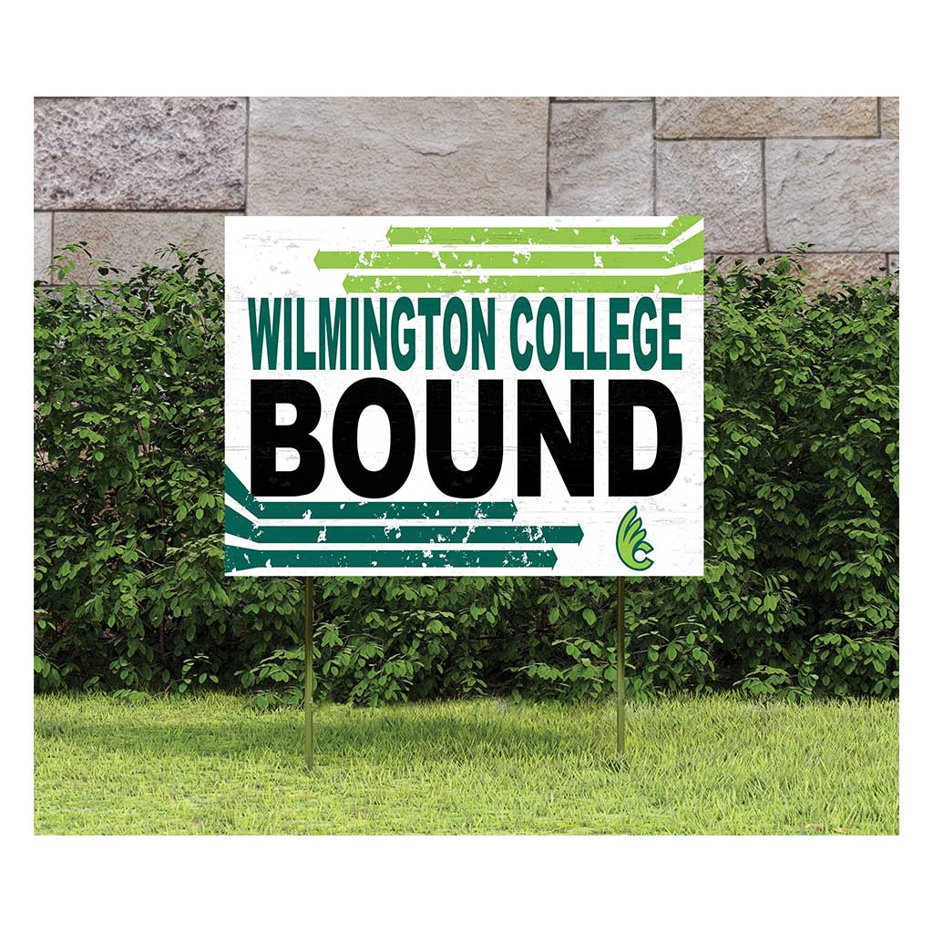 18x24 Lawn Sign Retro School Bound Wilmington College Quakers