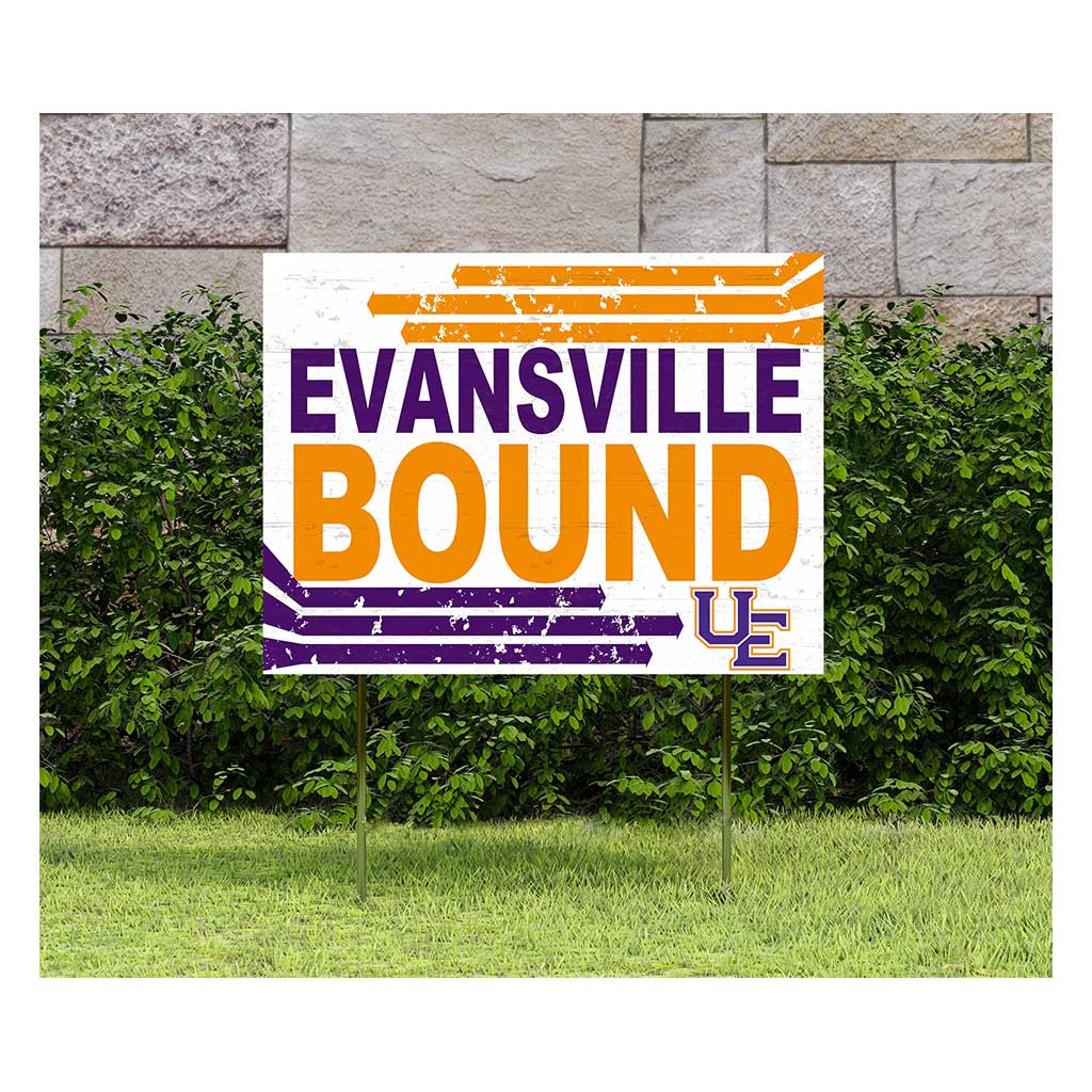 18x24 Lawn Sign Retro School Bound Evansville Purple Aces