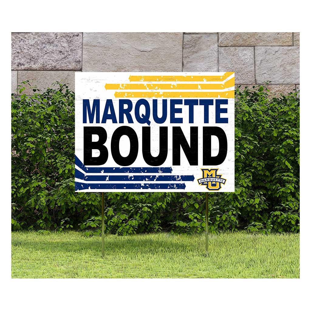 18x24 Lawn Sign Retro School Bound Marquette Golden Eagles