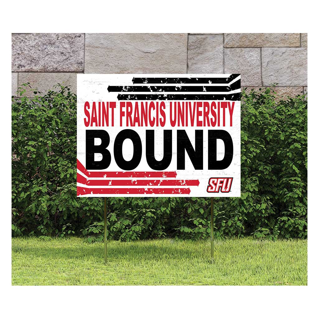 18x24 Lawn Sign Retro School Bound Saint Francis Red Flash