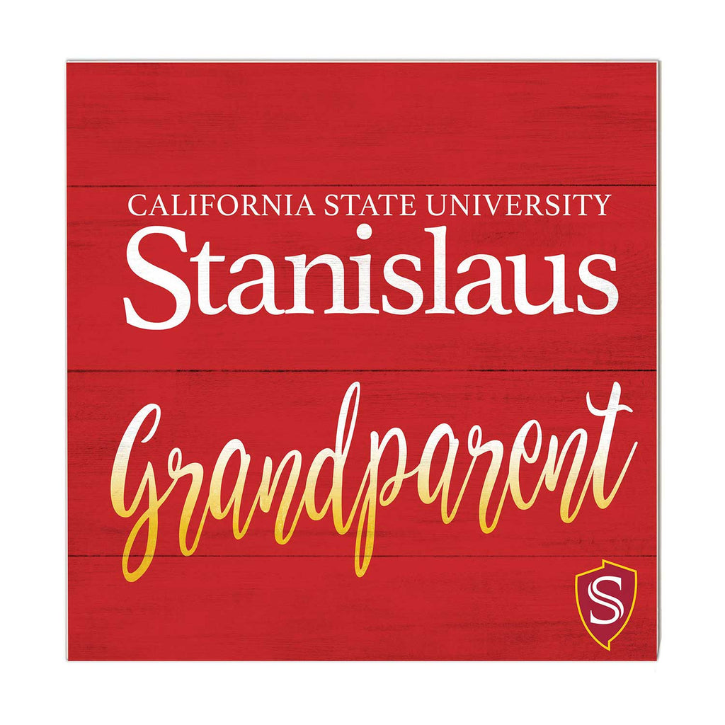 10x10 Team Grandparents Sign California State - Stanislaus WARRIORS