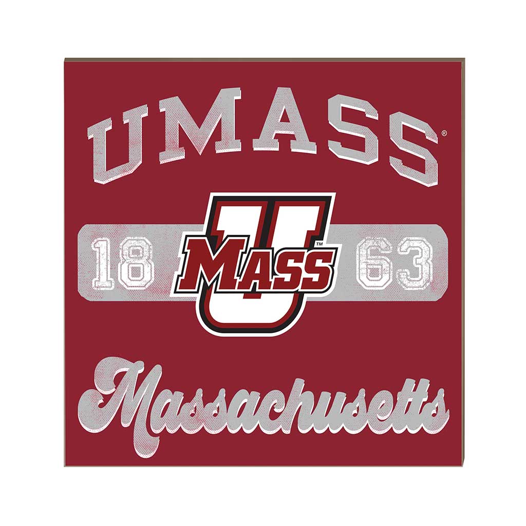 10x10 Retro Team Mascot Sign UMASS Amherst Minutemen