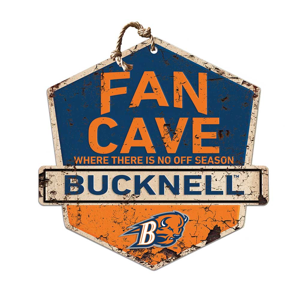 Rustic Badge Fan Cave Sign Bucknell Bison