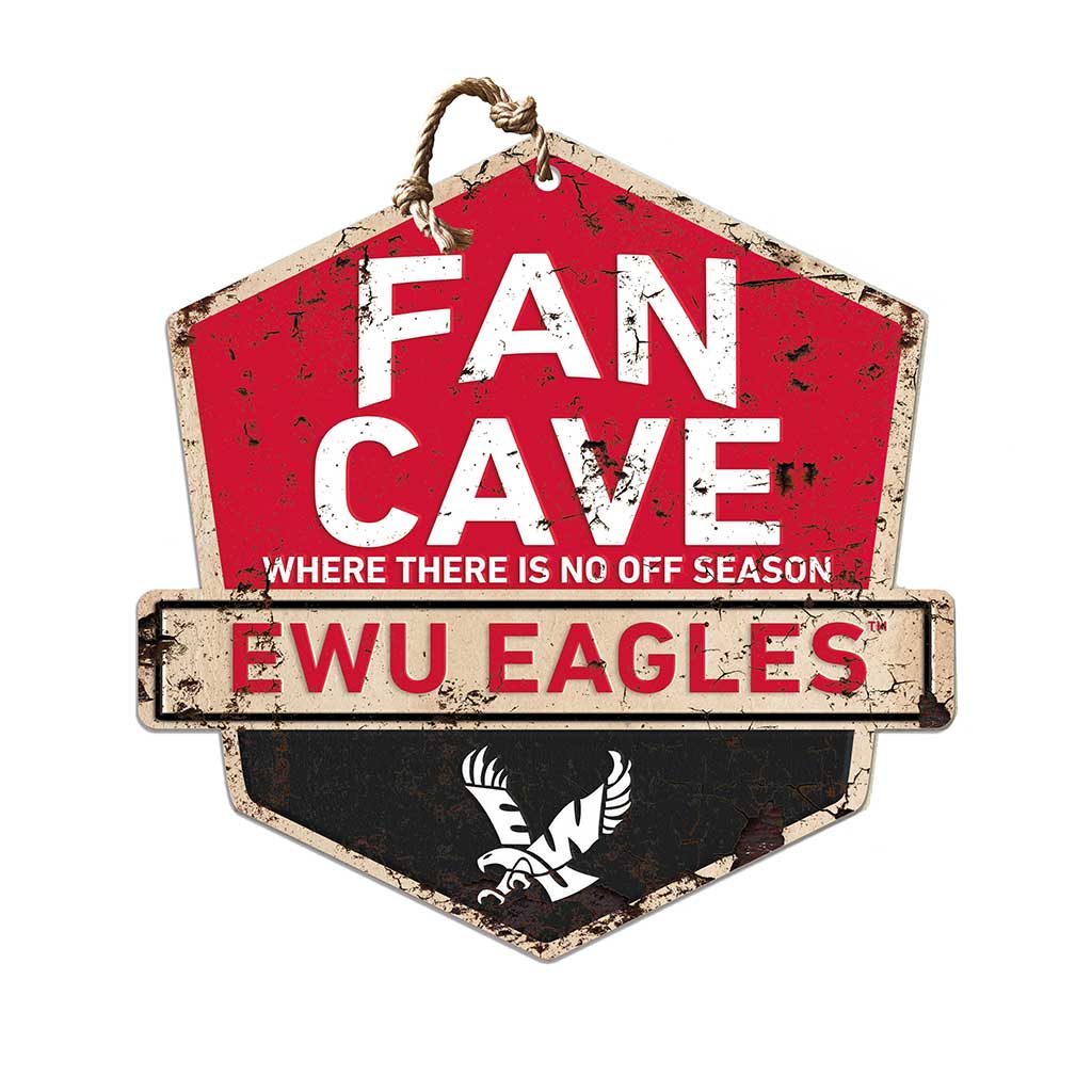 Rustic Badge Fan Cave Sign Eastern Washington Eagles