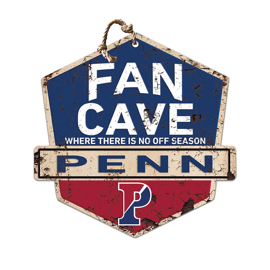 Rustic Badge Fan Cave Sign University of Pennsylvania Quakers