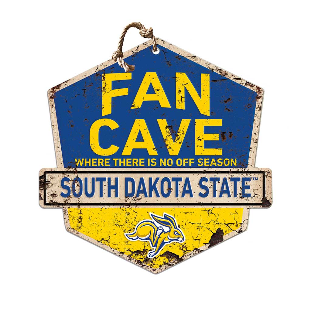 Rustic Badge Fan Cave Sign South Dakota State University Jackrabbits