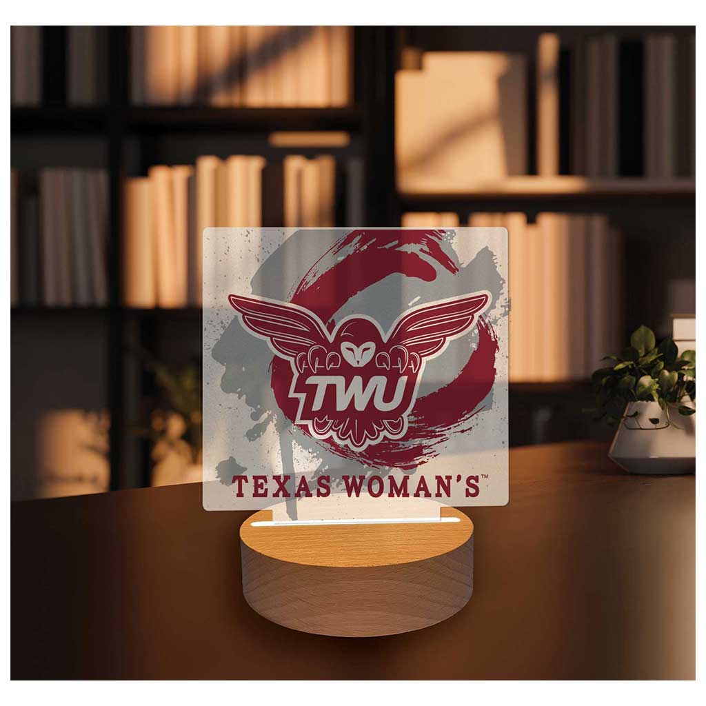 Paint Splash Acrylic Light Up Bundle Texas Women's University Pioneers