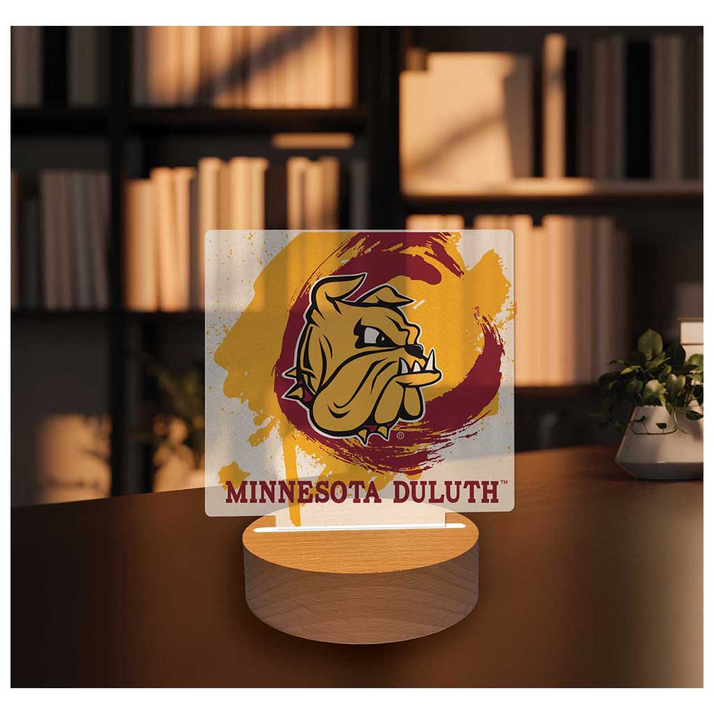 Paint Splash Acrylic Light Up Bundle University of Minnesota Duluth Bulldogs
