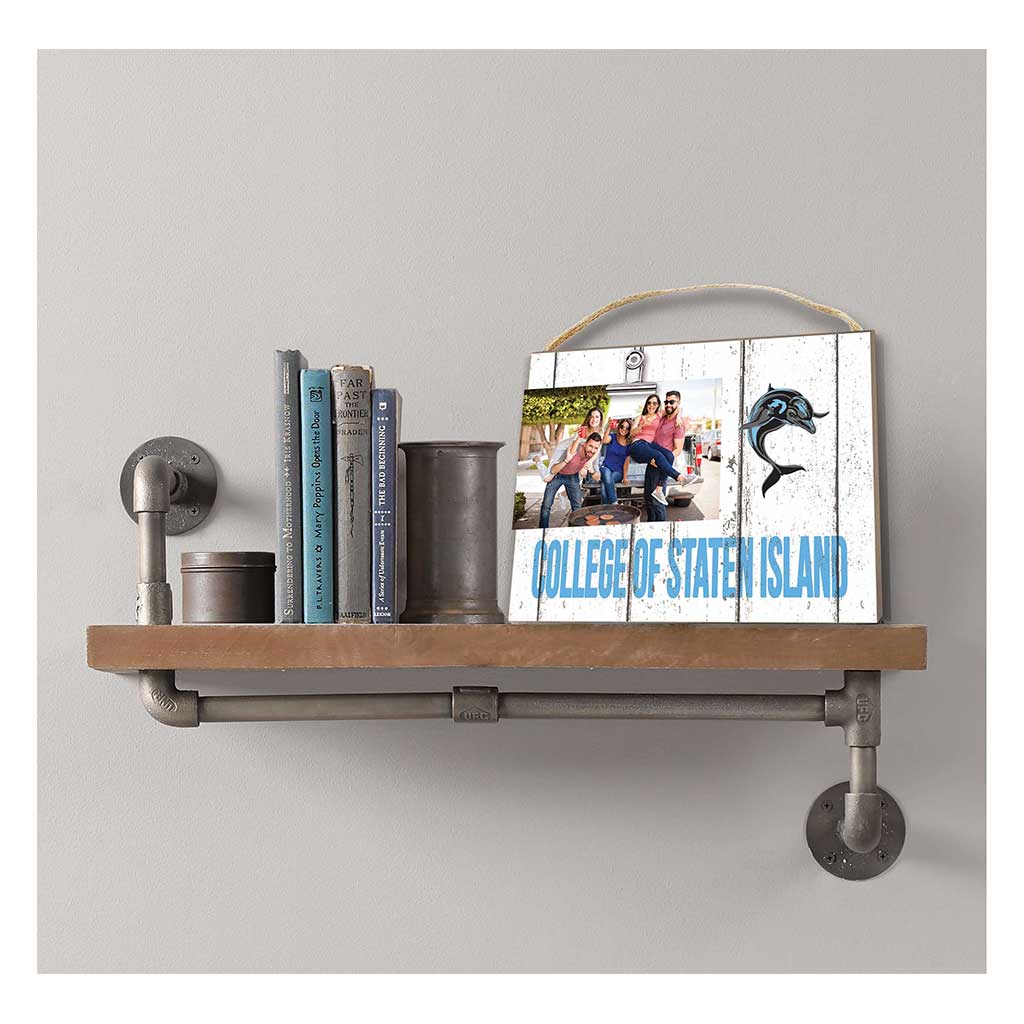 Clip It Weathered Logo Photo Frame College of Staten Island Dolphins