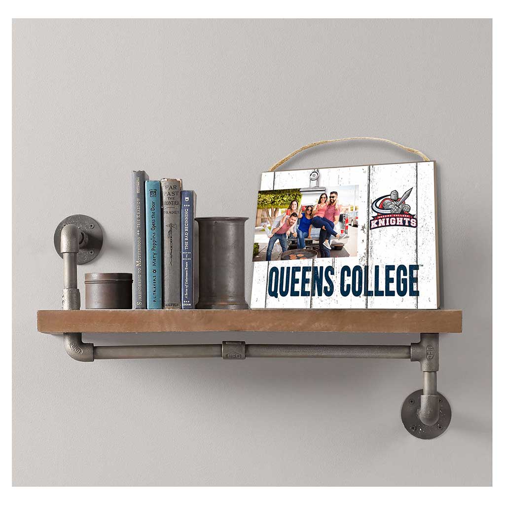 Clip It Weathered Logo Photo Frame Queens College Knights