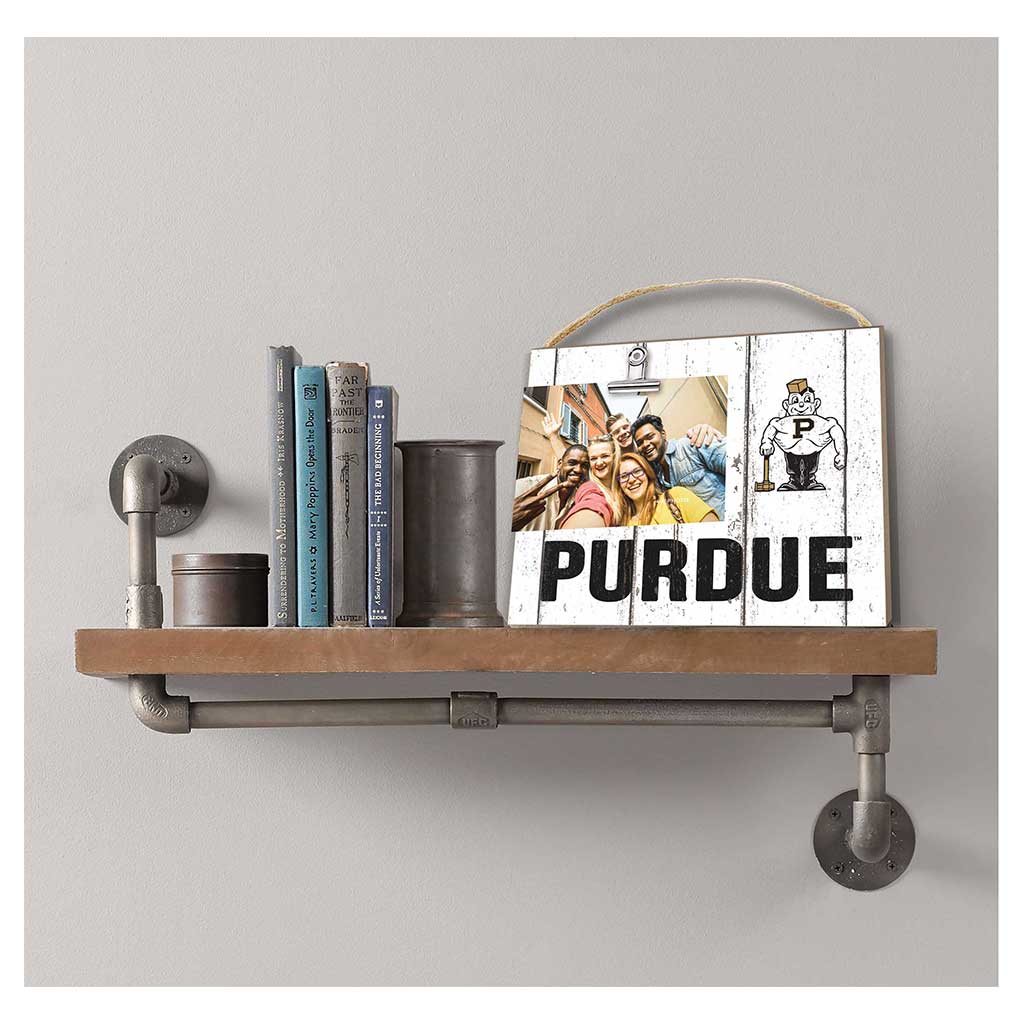 Clip It Weathered Logo Photo Frame Purdue Vault Boilermakers
