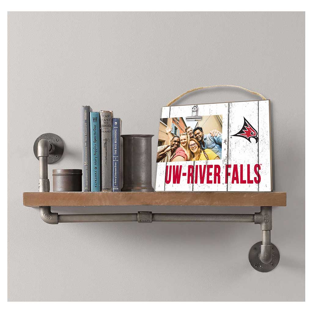 Clip It Weathered Logo Photo Frame Wisconsin - River Falls FALCONS